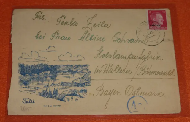 Ostland Zensur Brief Talsi Stohlenhof (?) Dünaburg Lettland - Wallern Böhmerwald