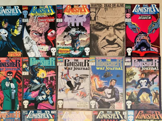 Marvel Comics THE PUNISHER Set Mixed Lot of 32 WAR ZONE WAR JOURNAL ARMORY POV 3