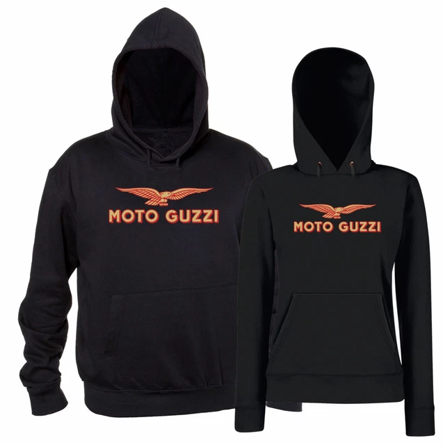 Felpa Cappuccio Moto Guzzi Tributo Personalizzata Moto Motociclista