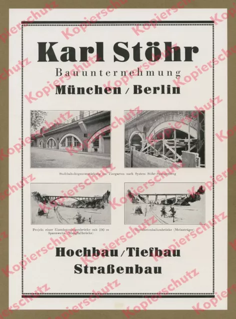 Karl Stöhr München Bauwesen Reichsautobahn Stadtbahn Berlin Tiergarten Viadukt 1