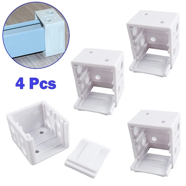 4 Pièces Blanc Store Parenthèses Profil Bas Boite Montage Crochet Tête Piste Fin