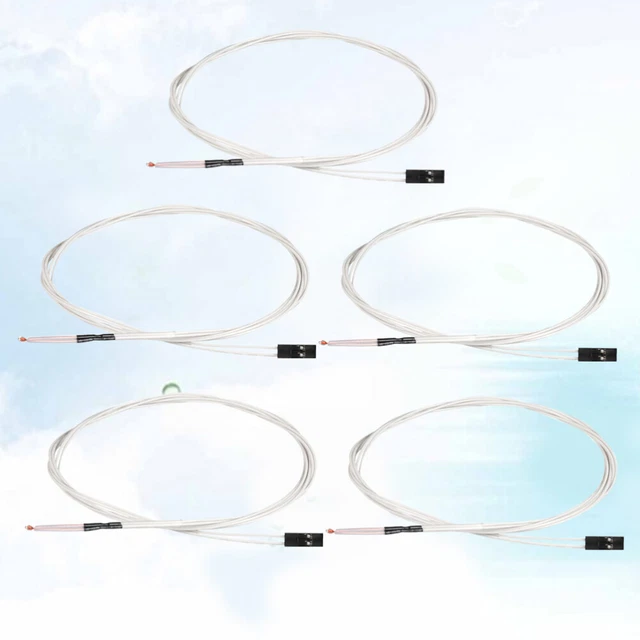 5 pezzi bianco NTC 3950 termistore monolaterale sigillato in vetro sensore di temperatura 10