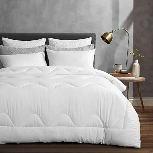 Aisbo Couette 135x200 Chuad Hiver - Couette 1 Personne 450gsm Douce Couette 4...