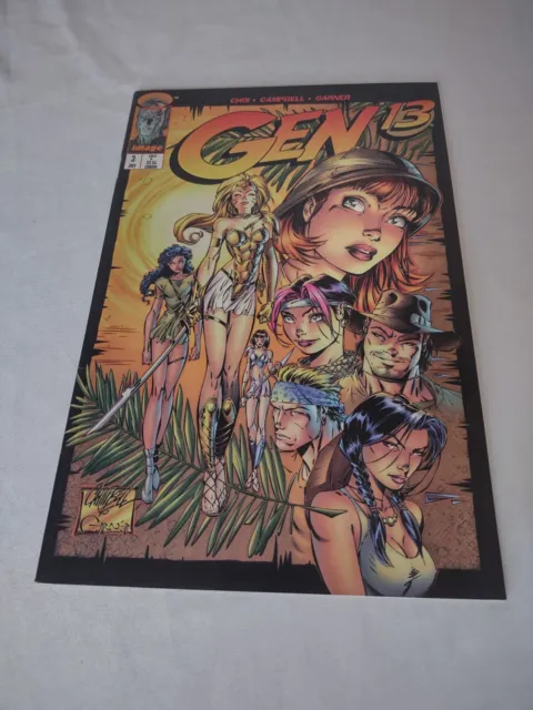 Gen 13 #3 Comic Book 1995 VF/NM 2nd series Image Comics J Scott Campbell Cover