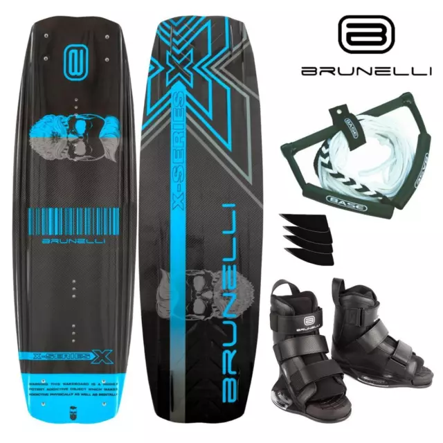 BRUNELLI Charbon Wakeboard Package 138 CM Réveiller Liaison Wakeboardbindung