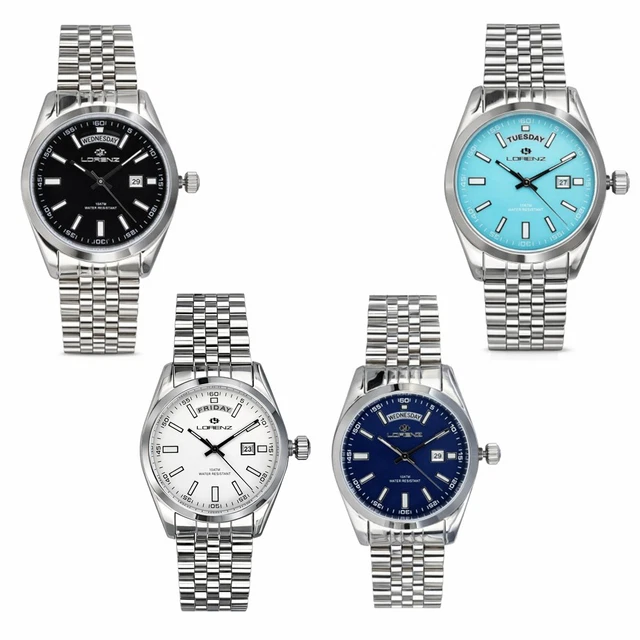 Lorenz Chrono 26175EE – Orologio Uomo Quarzo Acciaio – Cronografo Subacqueo 100m