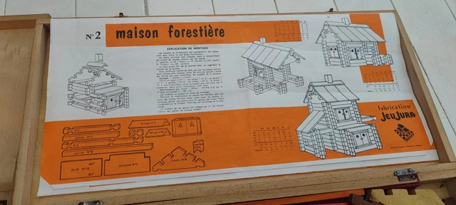 Ancien chalet jeu forestier Jeujura Baby n°1 vintage complet avec