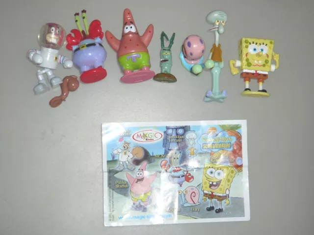 Ü-Ei   SpongeBob Schwammkopf    2005    Auswahl Komplettsatz / Figuren