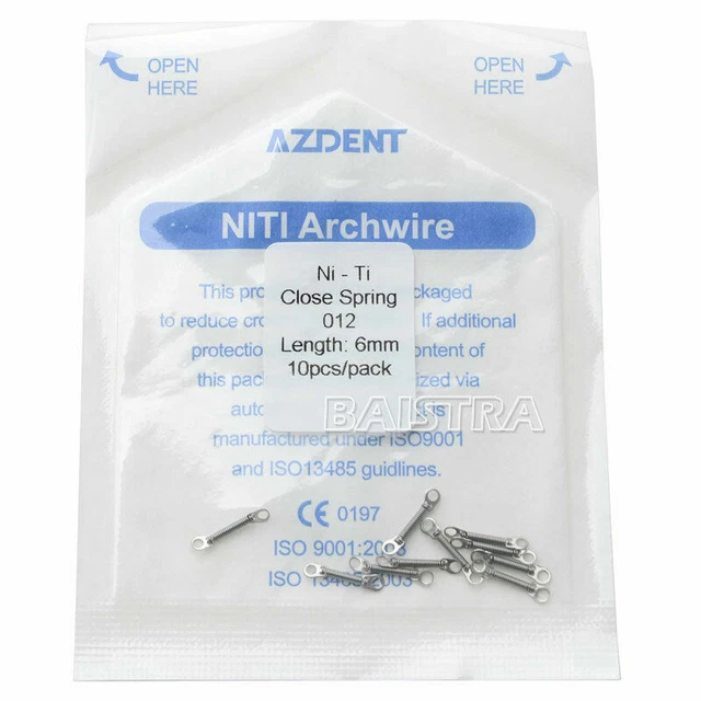 10pcs AZDENT Dental Orthodontic Closed Coil Spring 0.012" 6mm