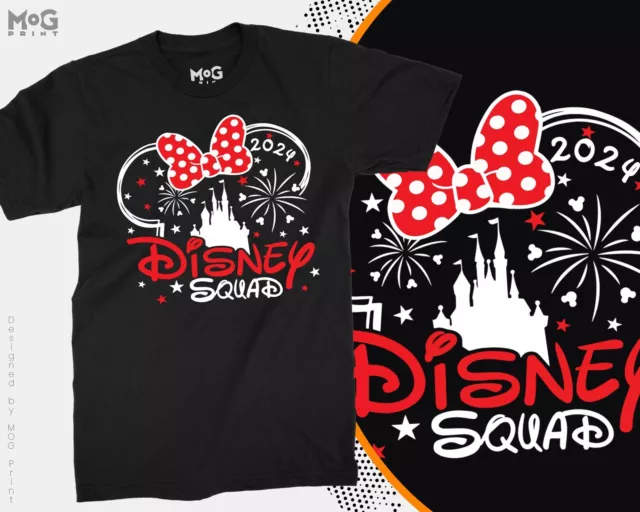 Disney Squad Mickey & Minnie Family Holiday T-shirt Disneyland Tops Matching Tee 3