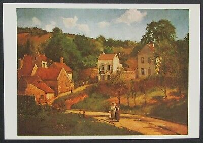 The Hermitage at Pontoise by Camille Pissarro Art Postcard Unposted