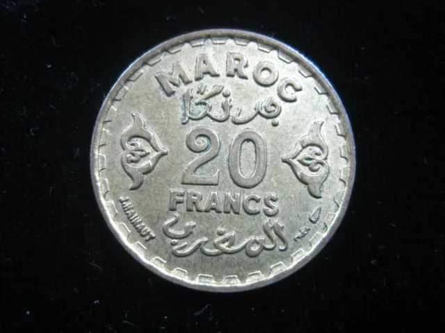 Morocco 20 Francs Ah1371 1952 Maroc Africa Star 6542# Money Coin
