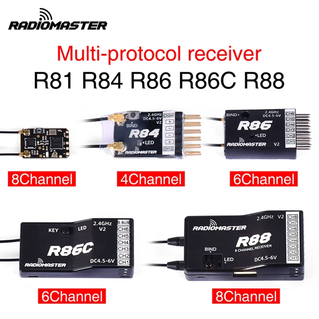 RADIOMASTER R81 R84 R86 R86C R88 2.4G Nano Receiver Compatible FrSky ...