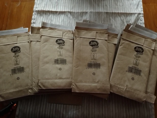 50 borse imbottite verdi ecologiche jiffy taglia 00