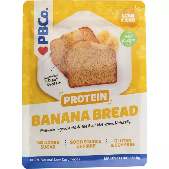 3 x 340g THE PROTEIN BREAD CO. Protein Banana Bread Plant Protein