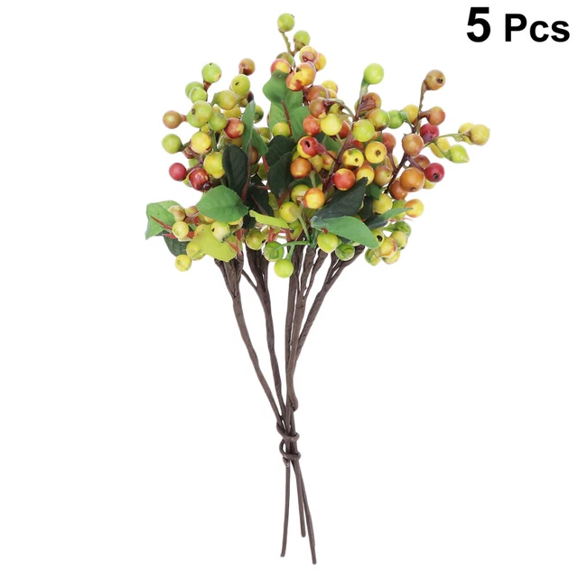 Lot De 150 Baies Artificielles Rouges Pour Déco Noël - Tiges De 10 Cm - Pour Couronne, Arbre, Artisanat - 12