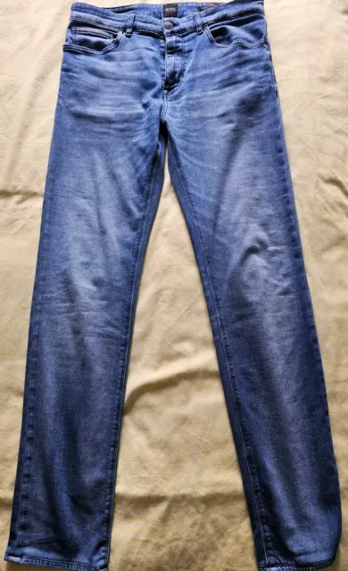 Hugo Boss Dark Blue Straight Leg Slim Denim Jeans Uk Men's S W30 L32 F900