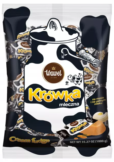 (9,99 EUR/kg) Krówka Milch-Karamell Bonbons 1000g Wawel