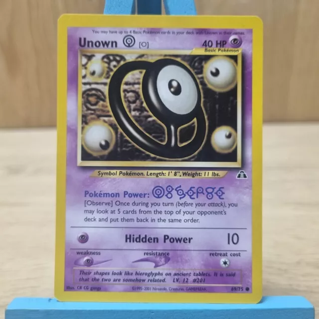 Unown [O] 69/75 Neo Discovery LP/EX Pokémonkarte