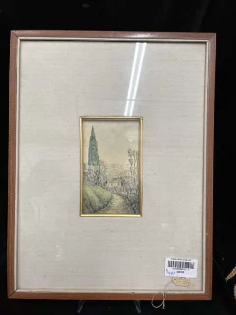 disegno a china di Gianni Consalvi raffigurante paesaggio XX