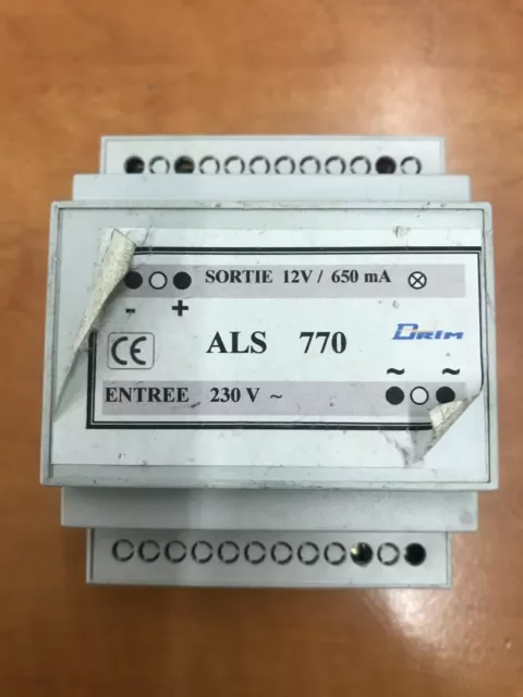 Transformateur Drim France ALS 770 Sortie 12 V / 650 mA Entrée 230 V