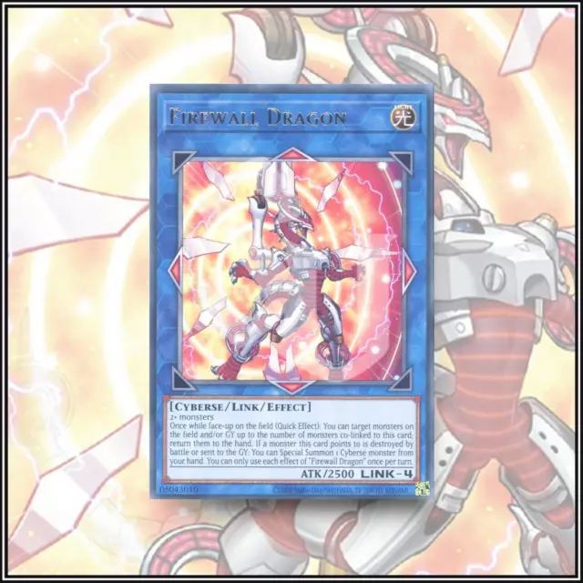 YuGiOh FIREWALL DRAGON | PREMIUM GOLD RARE ▪️ 1ST EDITION 💎