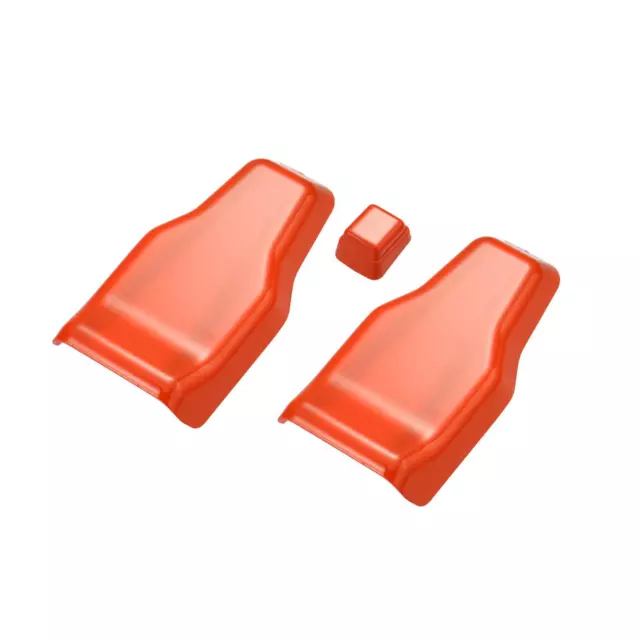 3pcs ABS Arrière Porte Fenêtre Charnière Pluie Essuie-glace Couverture Orange