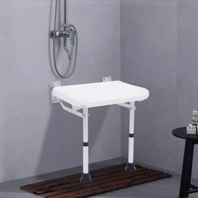 Pe sedile pieghevole sedia da bagno sgabello doccia montaggio a parete sedile doccia per anziani nuovo