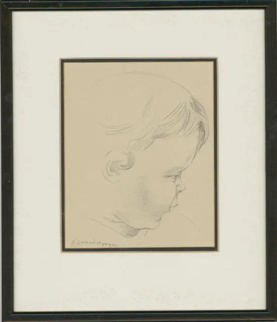 Edward Morgan (1933-2009) - Signed 20th Century Graphite Drawing, Childs Face