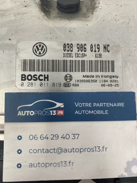 Ecu Calculateur De Moteur A Reprogrammer Vw Polo Edc15P+ 0281011819 038906019Nc