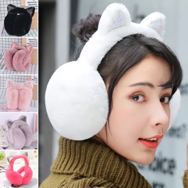 Cartoon Folding Soft Plush Earflaps Ear Protectors Warm Headband Earmuffs