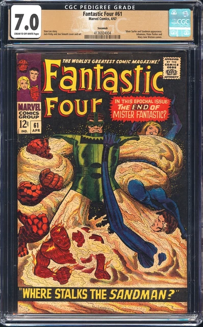 Fantastic Four 61 CGC 7.0 NO RESERVE SILVER AGE GEM! KIRBY COVER