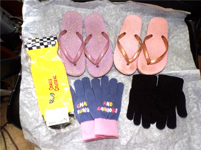 5 count deal Osh Kosh gloves 4-14 girls black gloves new Craigs Cruisers socks 2