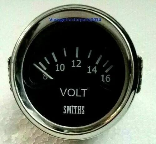 Smiths Zusatzbatterie-Voltmeter, Voltanzeige, Chromrand, 52 mm, 2 Zoll
