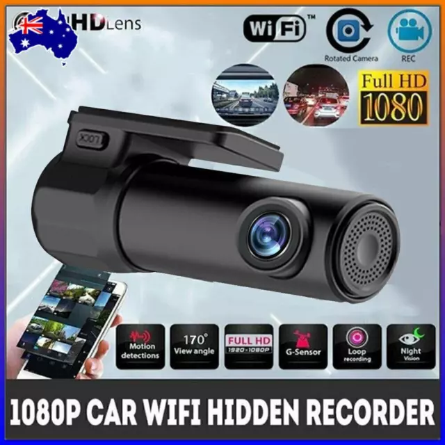 HD 1080P 170° Dash Cam WiFi Car Camera DVR Video Recorder Monitor Night Vision