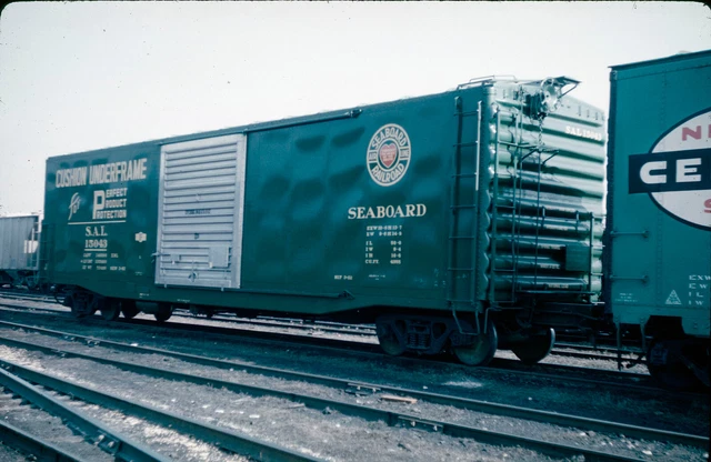 1962 Original Kodachrome Slide Fresh Sal Seaboard Boxcar #15043