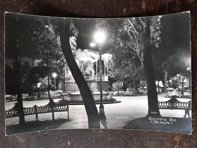 RPPC - Queretaro, Qro (De Noche), MEX - Mid 1900s, Rough Edges