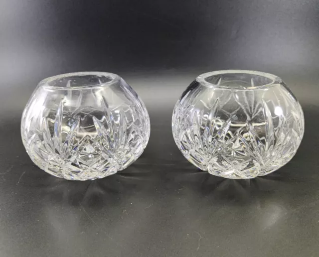 SAMOBOR YUGOSLAVIA CUT Crystal Glass Small Candle Holders Votive READ ...