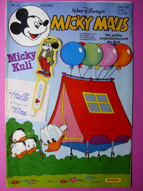 Micky Maus Walt Disneys Nr.: 21 / 14.5.1987 Jahre Comicheft