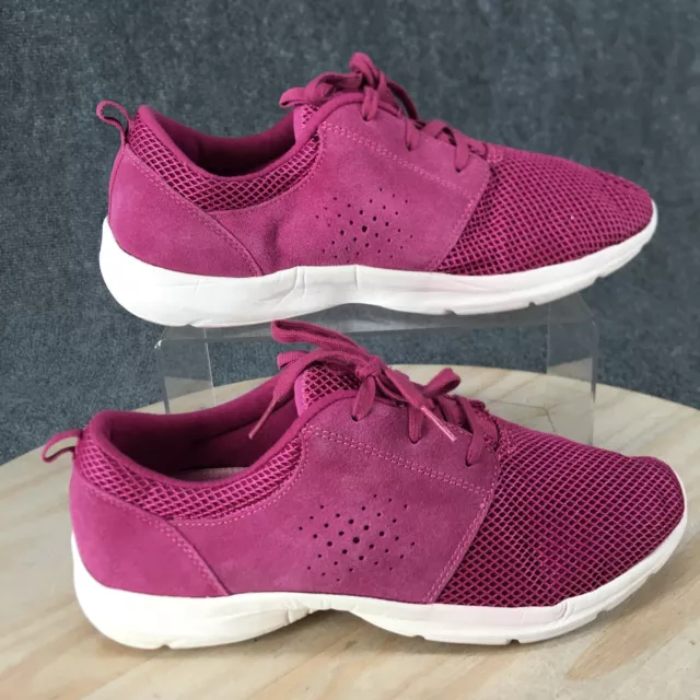 Easy Spirit Shoes Womens 11 W Quickrun Running Sneakers Pink Leather Lace Up