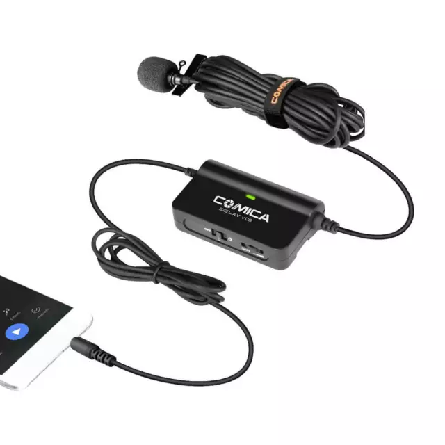 Lavaliere Microphone for Smartphones Audio Vocal Recording Battery Powered