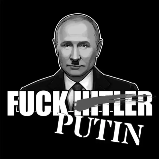 F**K PUTIN FUNNY (Wladimir Putin) - selbstklebender Aufkleber - 10er-Pack
