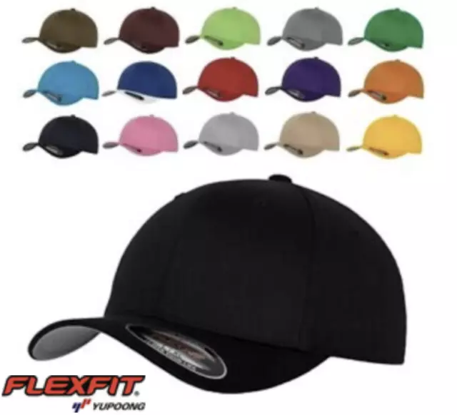 Orginal FlexFit Wooly Combed Cap Baseballcap 5-Panel versch. Farben und Größen