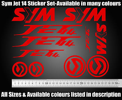 Sym red devil front cover stripe decal 87125-T7M-000-T1 