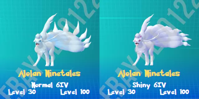 Alolan Ninetales • Battle-ready • Max IVs/AVs • Level 100 • Let's Go