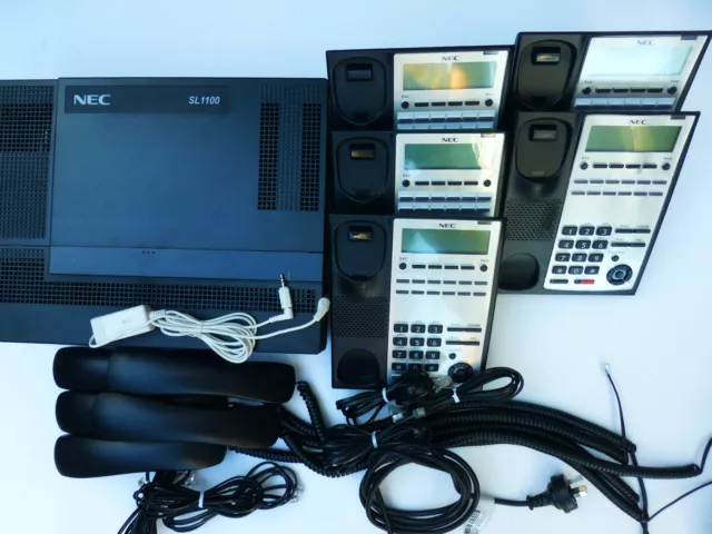 NEC SL1100 PSTN with 5x handsets, NBN compatible 12 months w/ty. Tax invoice