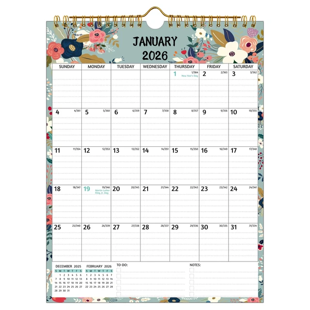 WALL CALENDAR 2026-2027 – 2 Year Calendar 2026-2027, 8.5 x 11 In, Jan ...