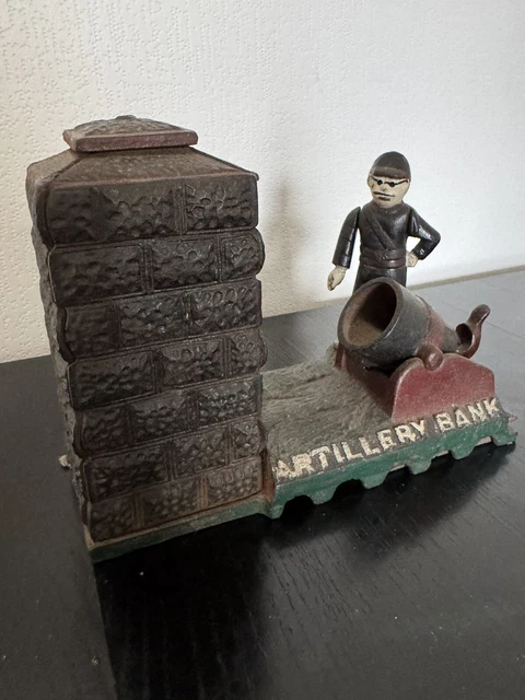 Tirelire Mécanique Ancienne En Fonte - Clown - Fabrication Française