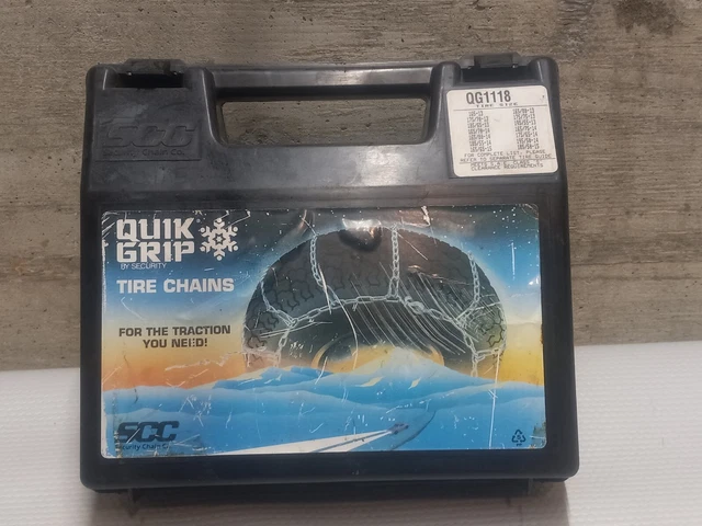 Quik Grip SCC Tire Chains for Mud Snow & Ice QG11380 Case Included Winter