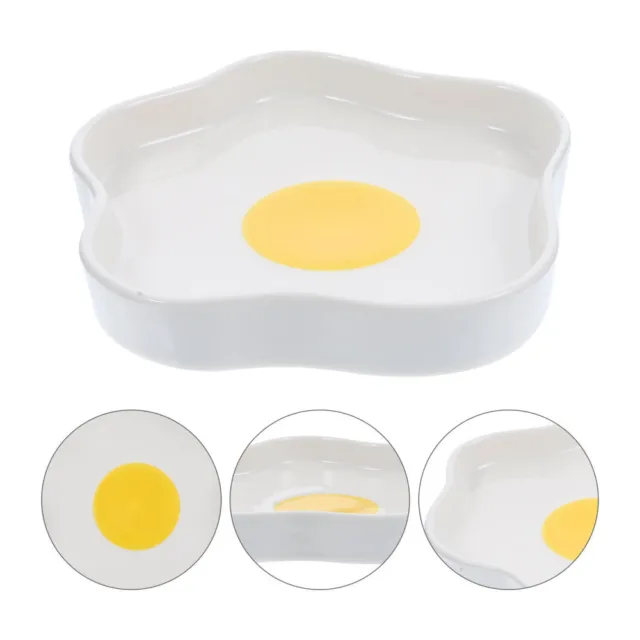 Suministros de cocina bandeja de huevos diablos con tapa placa de cerámica cazada furtivamente escritorio